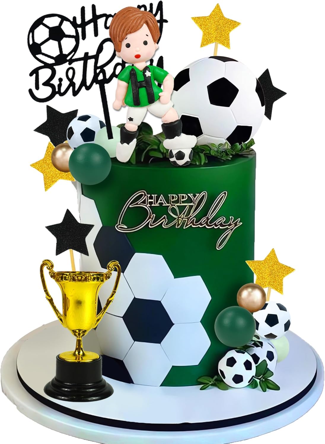 DRWATE-Soccer-Cake-Topper-Decorations-Soccer-Player-3542