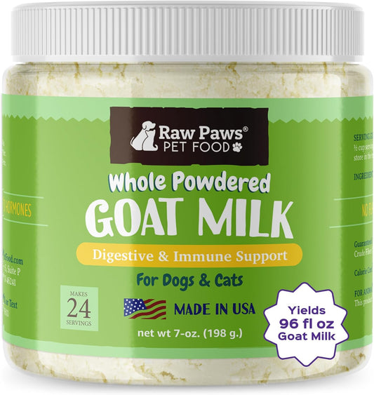 Raw-Paws-Whole-Goat-Milk-Powder-for-Dogs-and-Cats,-7-oz---Made-597