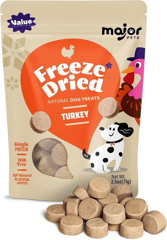 MAJOR-PETS-Freeze-Dried-Turkey-Dog-&-Cat-Treats,-Quality-High-Hypoallergenic,-142