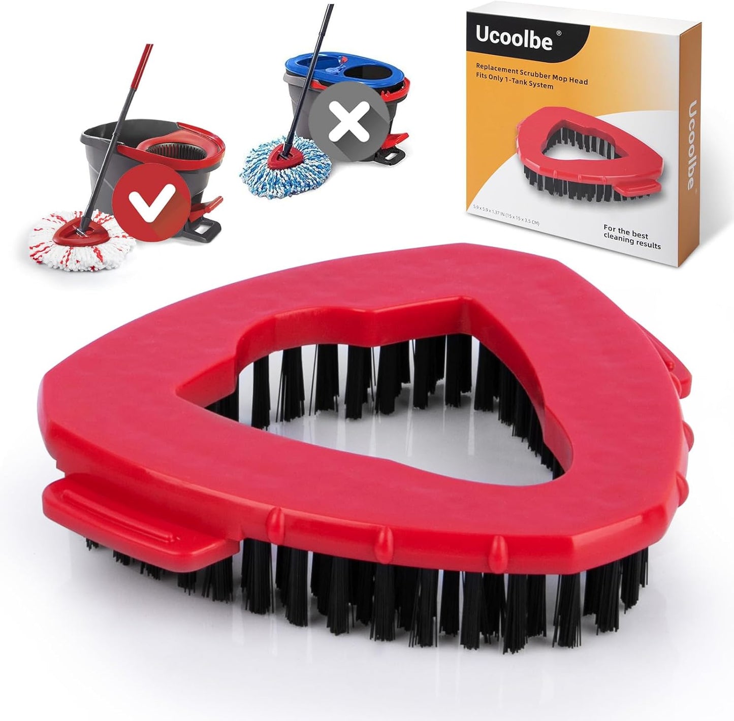 Spin-Mop-Scrub-Brush-for-O-Cedar-EasyWring-1-Tank-System,-Scrubber-Brush-Replacement-Head-with-591