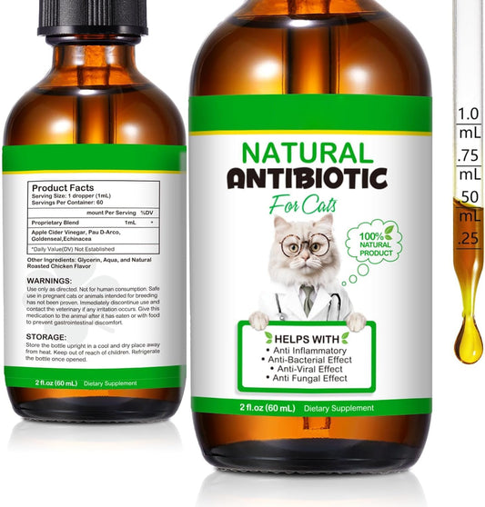 NenMaoKeNu-60ML-Antibiotics-for-Cats,-Premium-Cats-Antibiotics-Supplement,-Cats-Multivitamin,-Natural-Antibiotic-1607