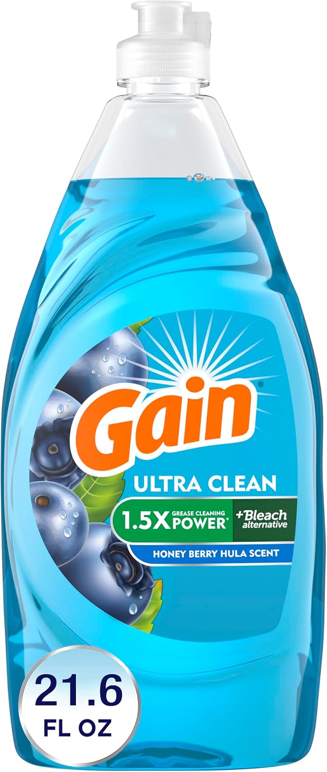 Gain-Ultra-+-Bleach-Alternative-Dish-Soap,-Dishwashing-Liquid,-Honey-Berry-Hula,-307