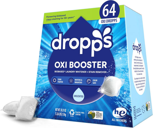 dropps-Oxi-Booster-Pods,-Unscented-(64-Pods)---Chlorine-Free-Bleach-3149