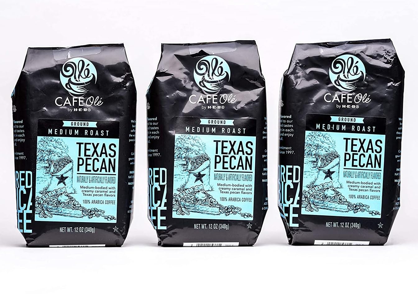 HEB-Cafe-Ole-Ground-Coffee-12oz-Bag-(Pack-of-3)-(Texas-Pecan)---581