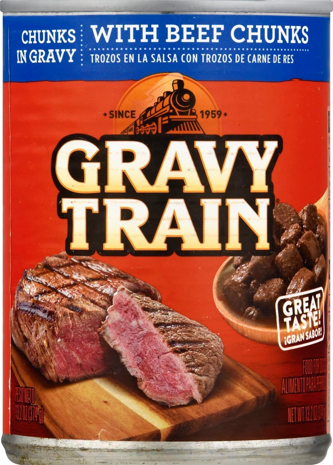 Canned-Dog-Food-with-Beef-Chunks,-13.2-Ounce---Gravy-Train-----142