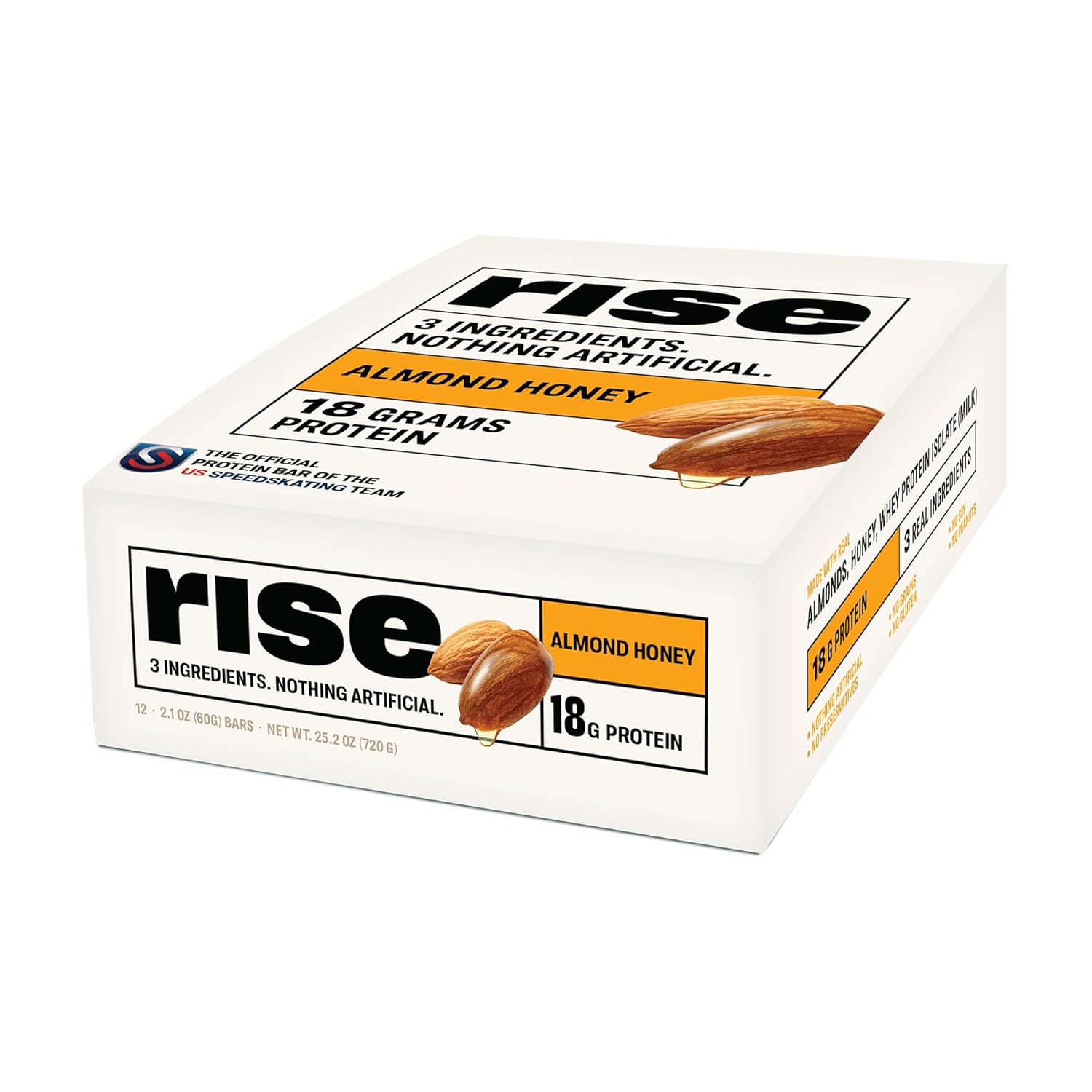 Rise-Breakfast-Whey-Protein-Bars-Almond-Honey,-18g-Protein,-2.01-oz--(12-Pack)---2216