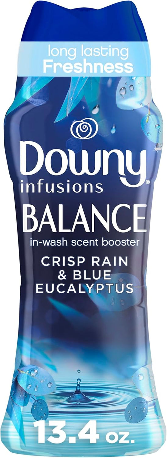 Downy-Infusions-In-Wash-Laundry-Scent-Booster-Beads,-BALANCE,-Crisp-Rain-and-Blue-314