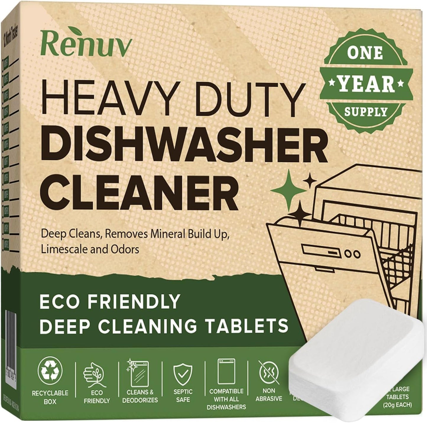 Renuv®-Heavy-Duty-Dishwasher-Cleaner-&-Deodorizer-Tablets,-Descaler,-Deep-Cleaning,-Natural-Odor-&-Smell-1151