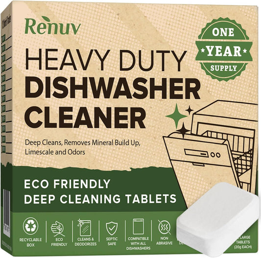 Renuv®-Heavy-Duty-Dishwasher-Cleaner-&-Deodorizer-Tablets,-Descaler,-Deep-Cleaning,-Natural-Odor-&-Smell-1151