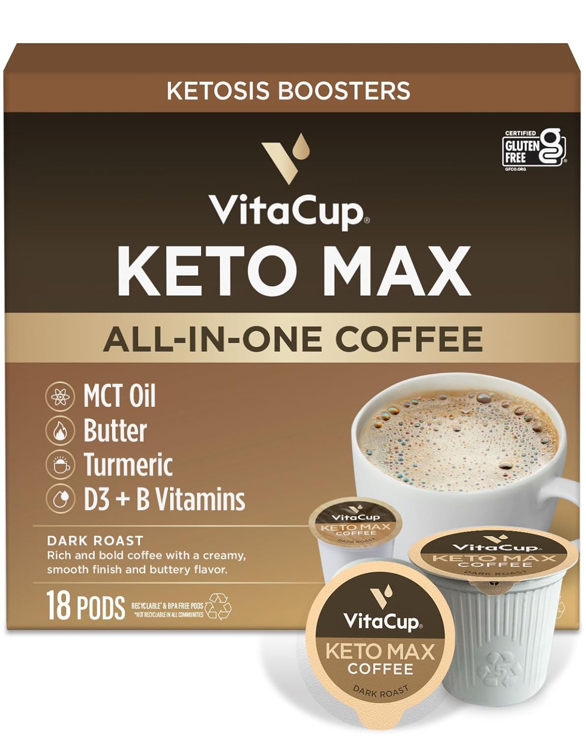 VitaCup-Keto-Max-Dark-Roast-Coffee-Pods,-Ketosis-&-Energy,-Butter,-MCT-Oil,-2308