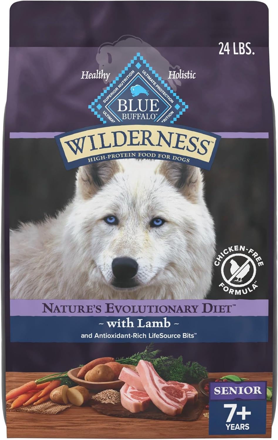 Blue-Buffalo-Wilderness-31-g-Protein,-Meat-Rich-Natural-Dry-Senior-Dog-Food,-218