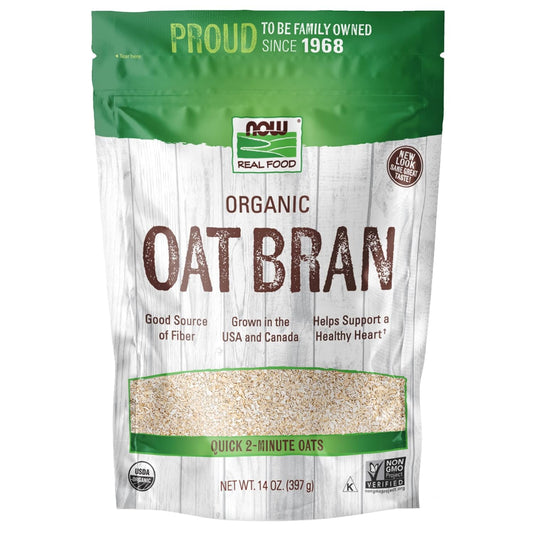 NOW-Foods,-Salvado-de-avena-orgánico,-fuente-de-fibra-proteínas,-1017
