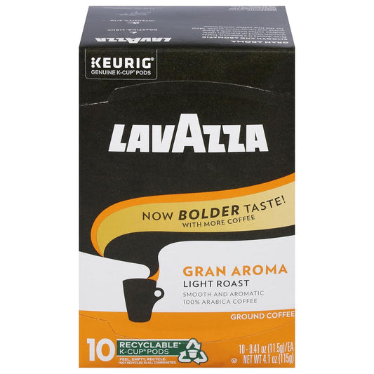 Lavazza-Gran-Aroma-Single-Serve-Coffee-K-Cup®-Pods-for-Keurig-Brewer,-Light-Roast,-10-Count-1051