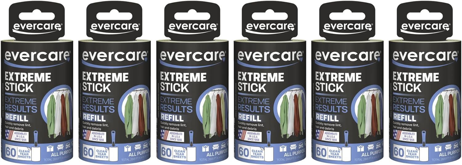 Evercare-Extreme-Stick,-Standard-Lint-Roller-Refill,-6-x-60-3404