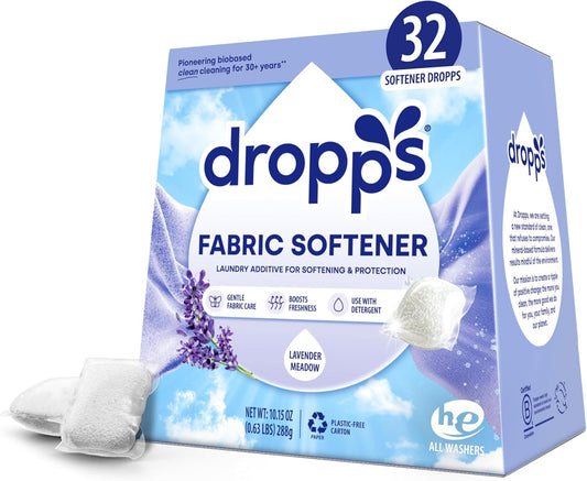 Dropps-Laundry-Fabric-Softener-Pods,-Lavender-Meadow-(32-Pods)---3337