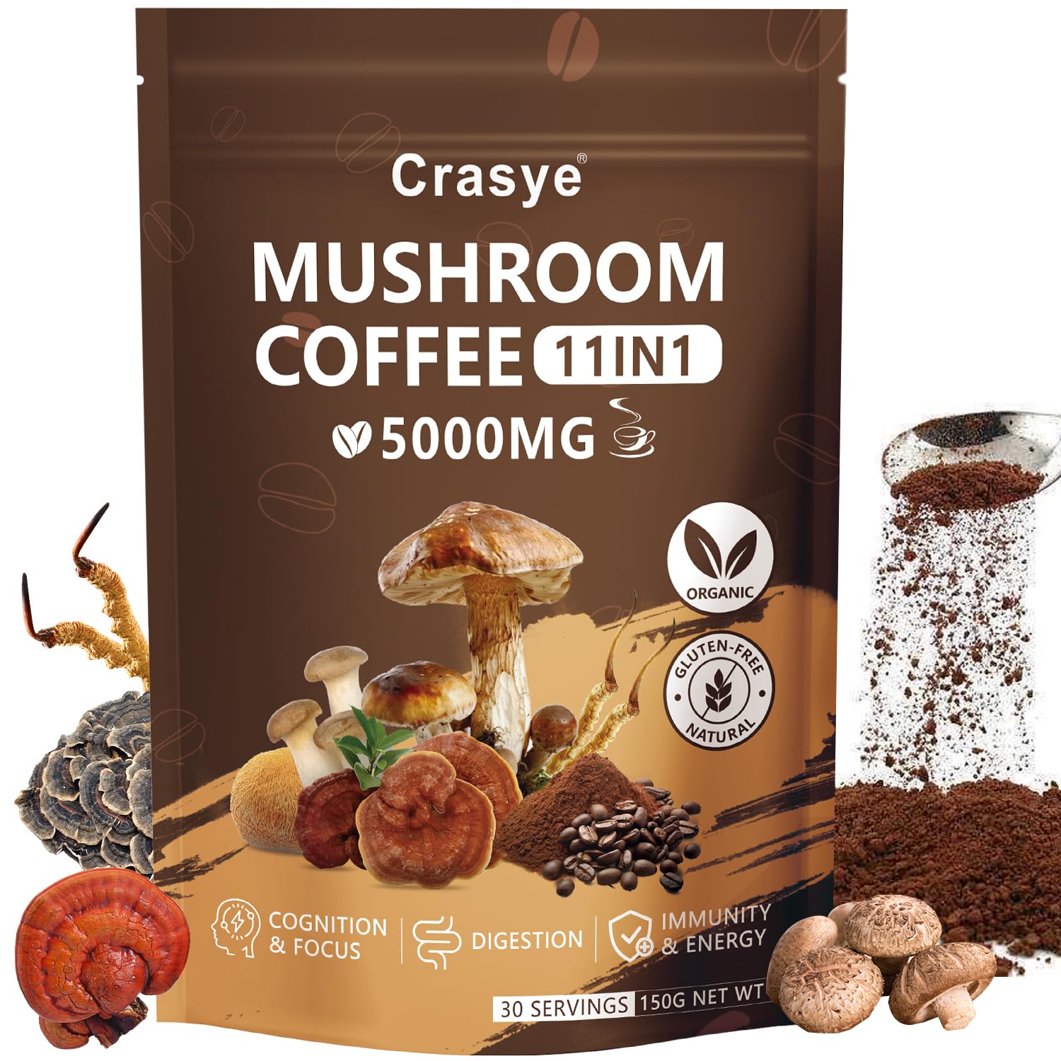 Organic-Mushroom-Coffee-11-Superfood-Instant-Mushrooms-Coffee-with-Ashwagandha,-Shilajit,-Lion's-Mane,-513