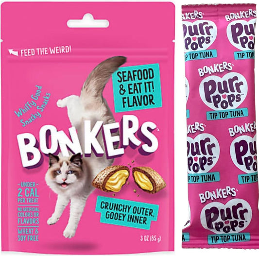 Bonkers-Cat-Treats,-Seafood-Flavor,-Crunchy-Outer-Gooey-Inner,-3-oz-Bag-with-Tuna-78
