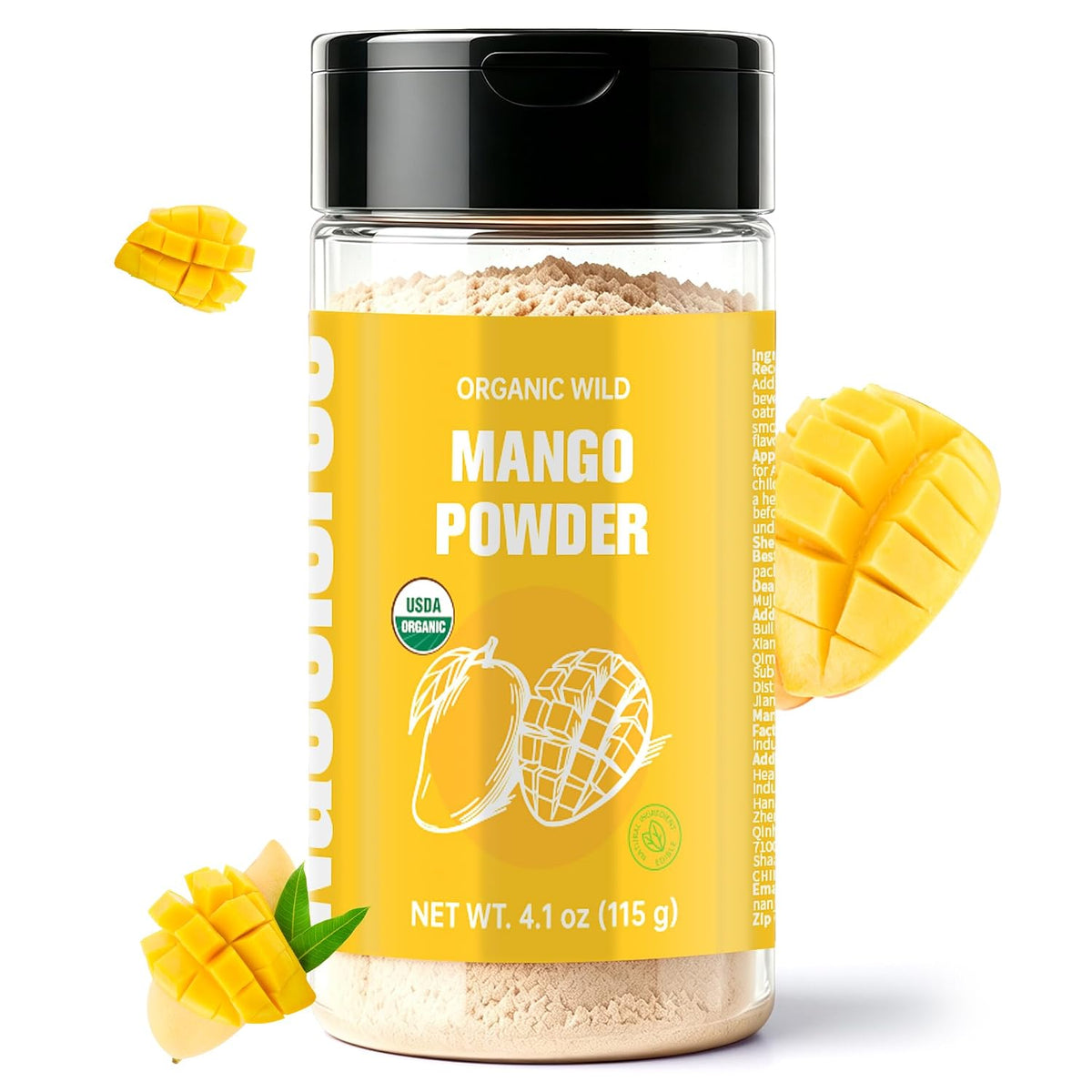 Pure-Freeze-Dried-Mango-Powder-4.1oz-(115g),-Unsweetened-Dry-Mango-42