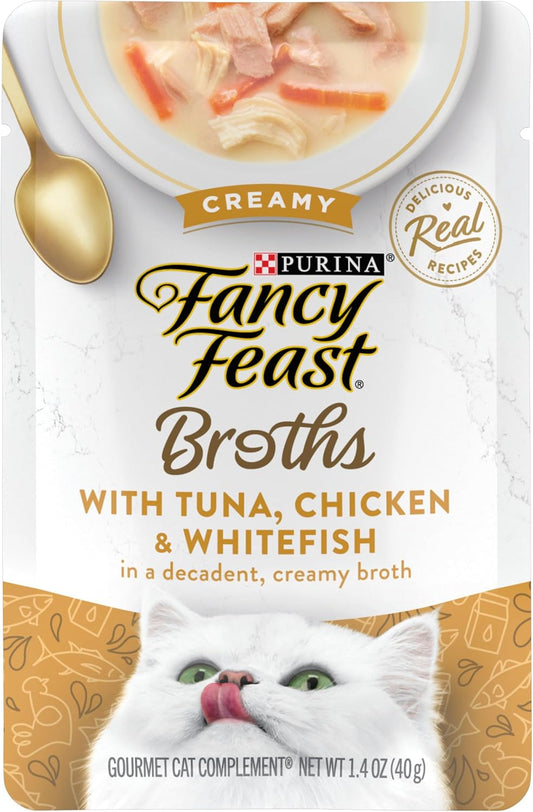 Purina-Fancy-Feast-Lickable-Wet-Cat-Food-Broth-Topper,-Creamy-With-Chicken,-Whitefish-(Pack1297