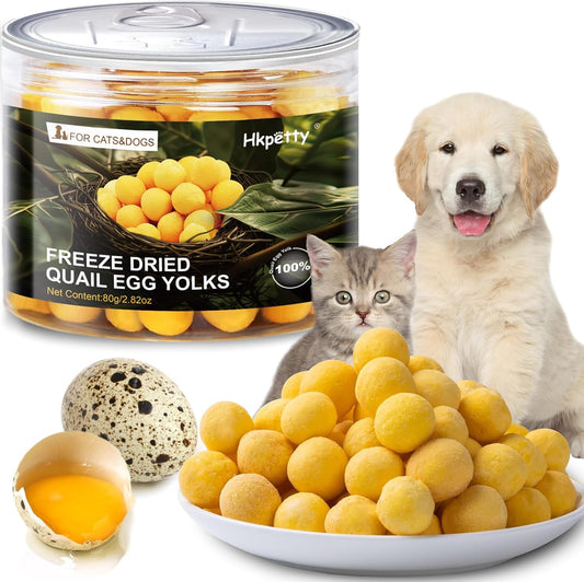Freeze-Dried-Cat-and-Dog-Treats-Quail-Egg-Yolk,-Healthy-Tasty-Snacks-for-855