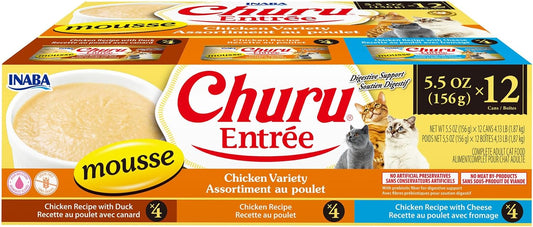INABA-Churu-Entrée-Mousse-for-Cats,-High-Protein-&-Moisture,-Prebiotic-Wet-Cat-260