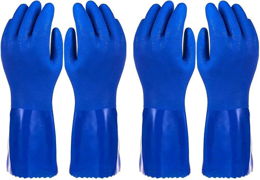 2-Pairs-Rubber-Household-Cleaning-Gloves-for-Kitchen-Dishwashing,-Cotton-3638