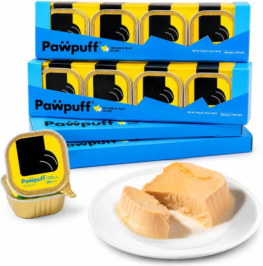 Chicken-&-Duck-Mousse-Cups-for-Cats,-16-Single-Serve-Wet-Cat-Treat-Cups,-204