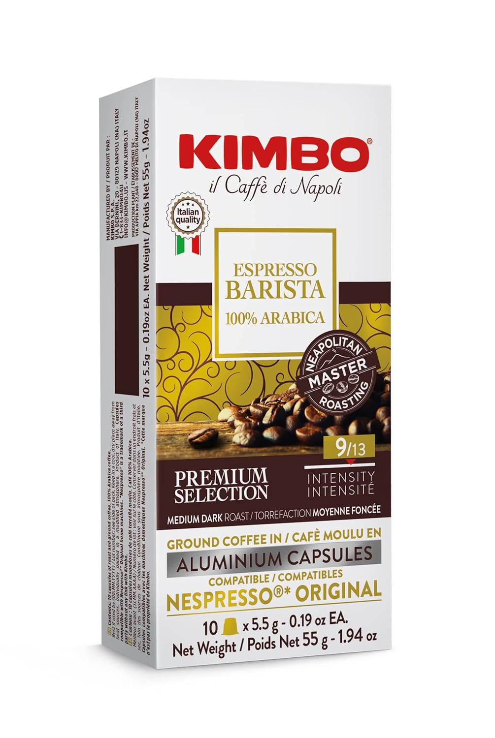 Kimbo-Espresso-Barista-1-Arabica-|-Aluminium-Capsules-|-Nespresso-Compatible-|-Smooth-329