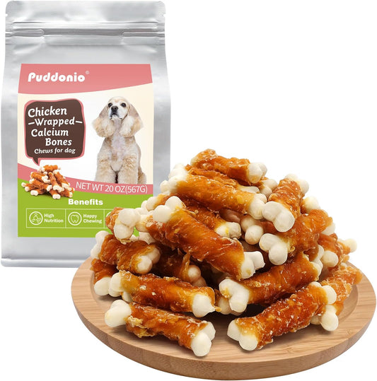 Dog-Treats,-2.3-Inch-Chicken-Wrapped-Calcium-Bones,-1749