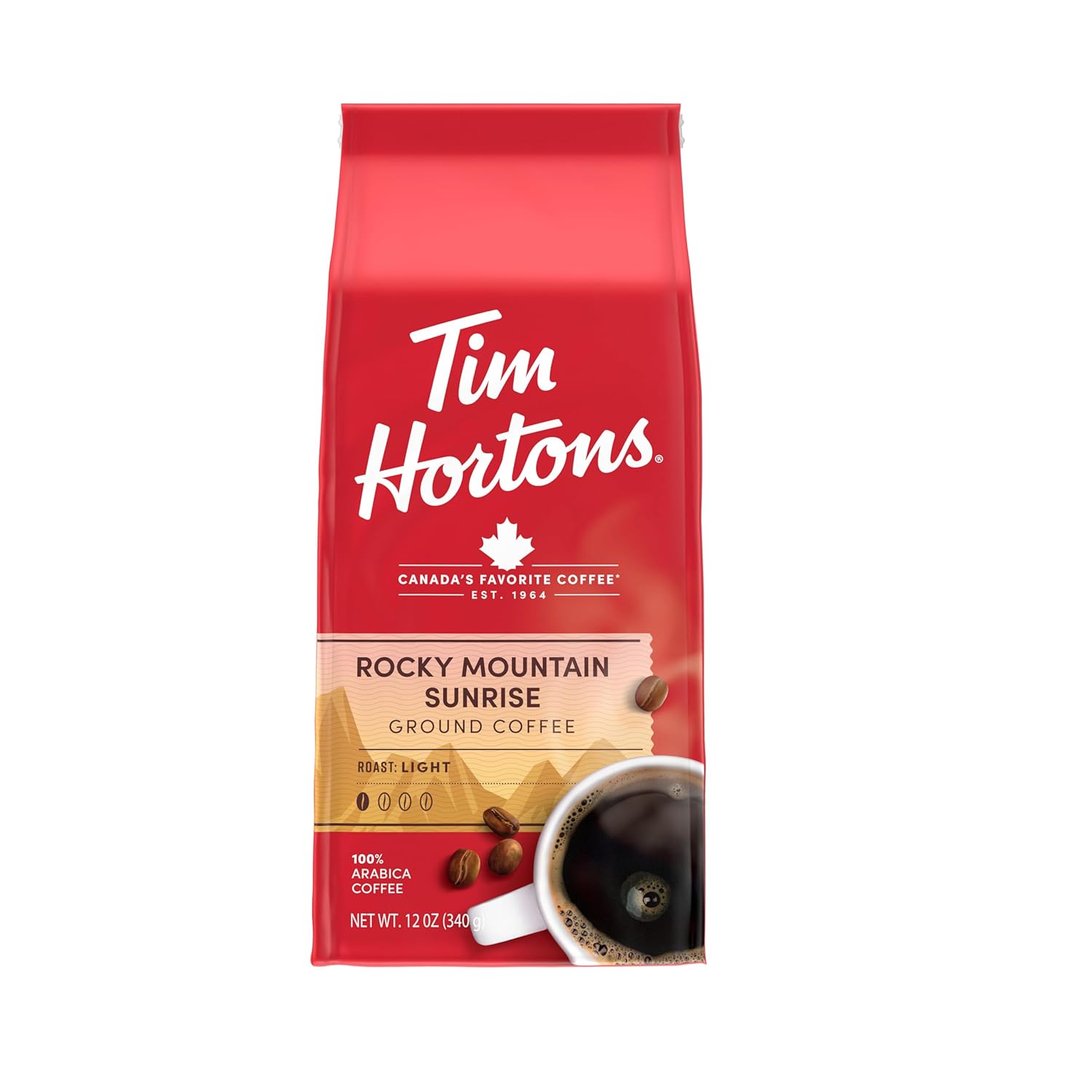 Tim-Hortons-12oz-Ground-Bag,-Light-Roast-Rocky-Mountain-Sunrise-1-Arabica-Coffee-1874