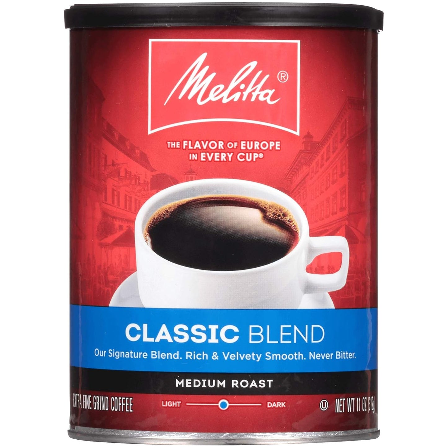 Melitta-Classic-Blend-Coffee,-Medium-Roast,-Extra-Fine-Grind,-11-Ounce-Can-(Pack-1568