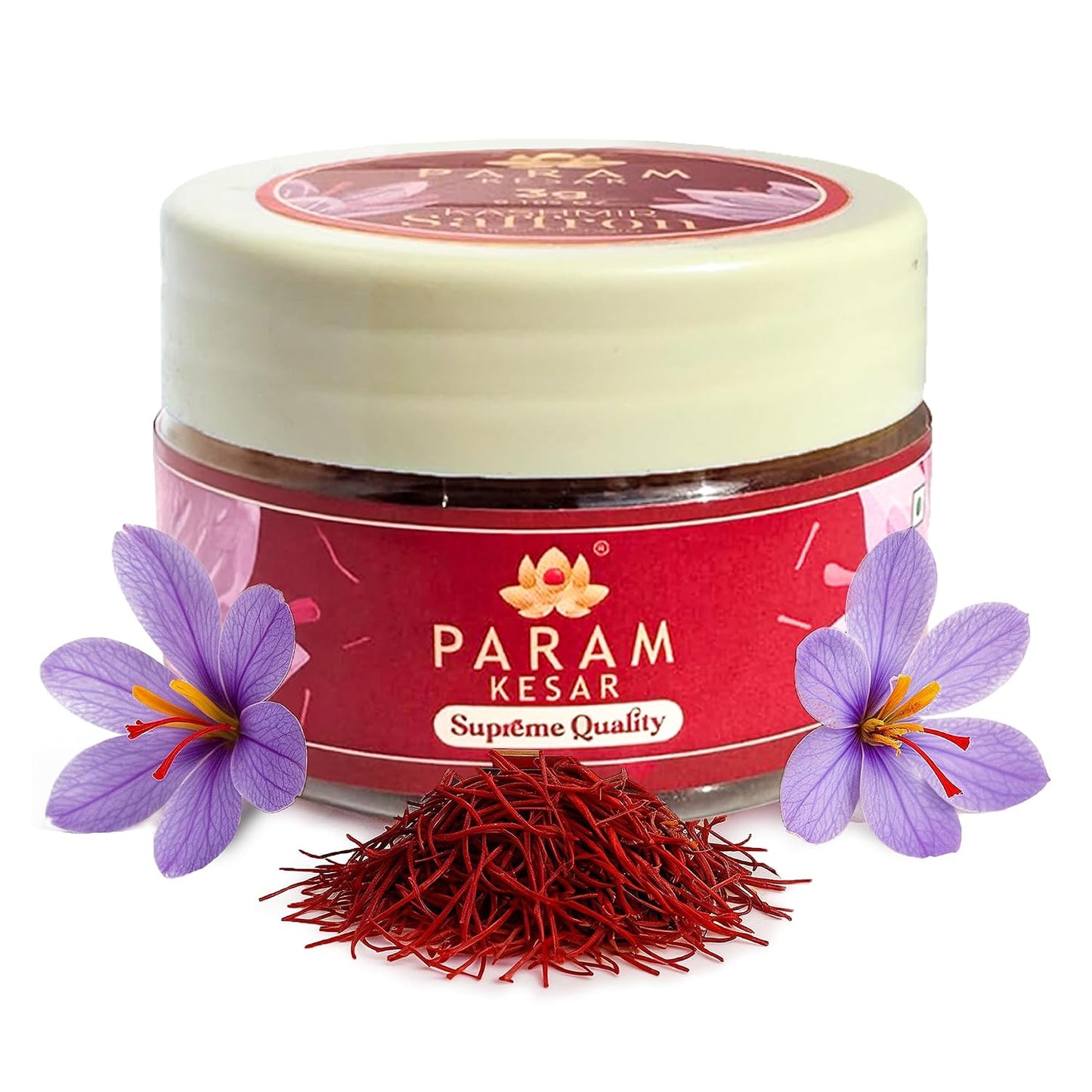 Param-Kesar®-Supreme-Saffron,-1-Organic,-Pure-Kashmiri-Super-Mongra-Saffron-Threads,-155