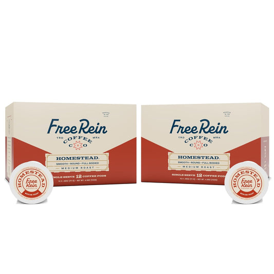 Free-Rein-Coffee-Company,-Homestead-Cápsulas-de-café-tostado-medio,-café-y474