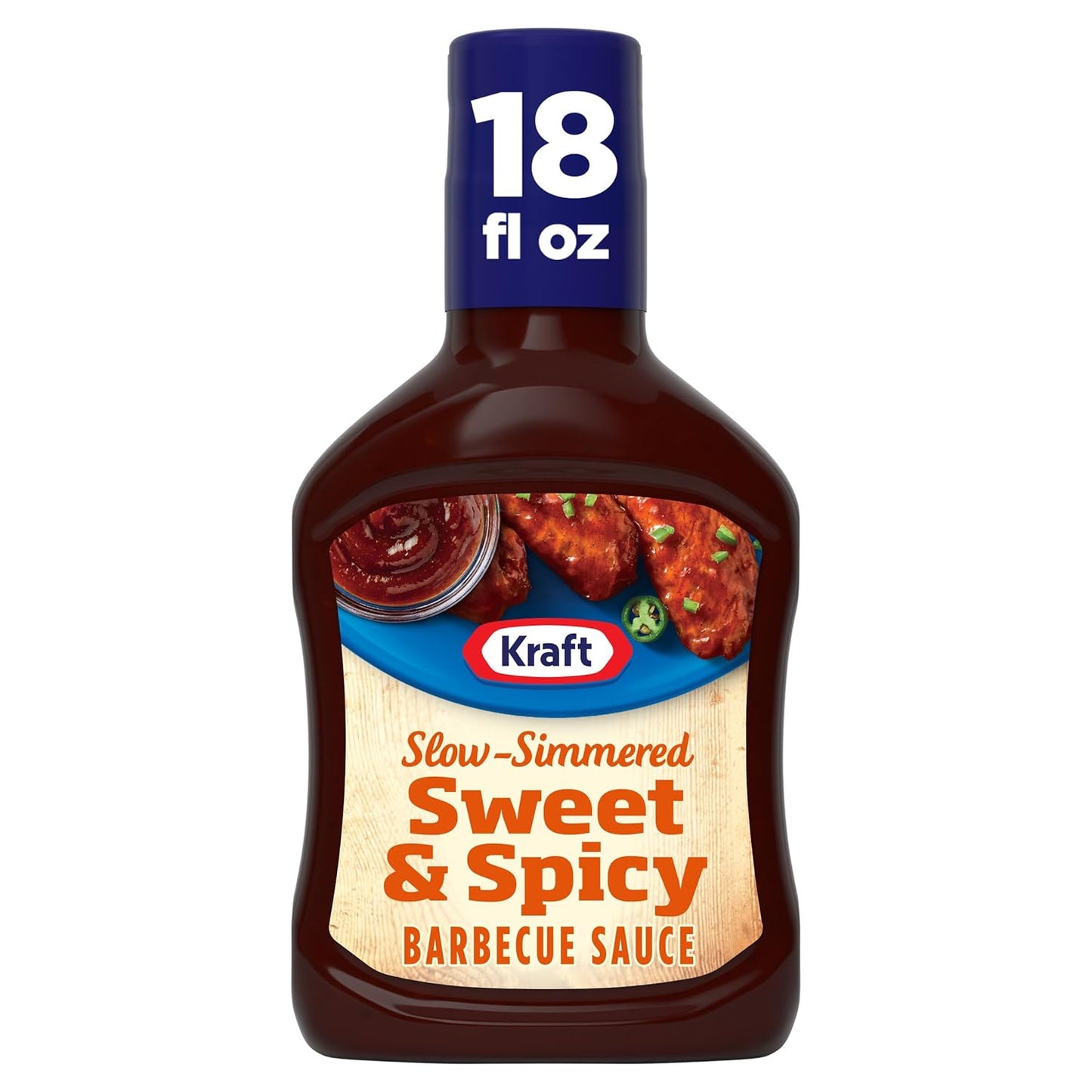Kraft-Sweet-&-Spicy-Slow-Simmered-Barbecue-Sauce,-18-oz-Bottle-----1906