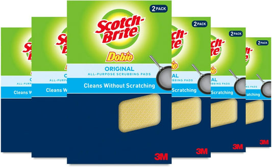 Scotch-Brite-Dobie-Non-Scratch-All-Purpose-Scrub-Pads,-12-Total-Pads-(6-Packs-of-2),-Reusable-Scouring-1675