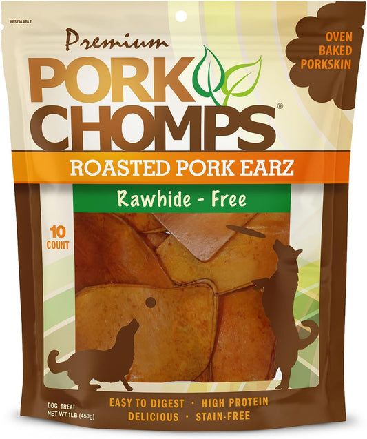 Pork-Chomps-Roasted-Pork-Skin-Dog-Chews,-Ear-Shapes,-10-Count--2204