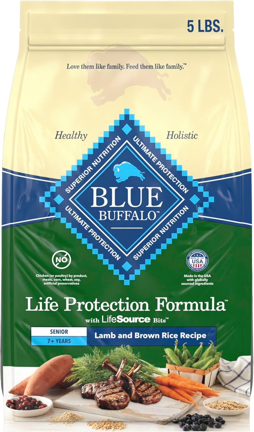 Blue-Buffalo-Life-Protection-Formula-with-LifeSource-Bits,-Senior-7+-Dry-Dog-Food,-523