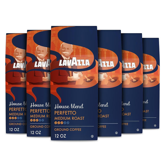 Lavazza-House-Blend-Perfetto-Ground-Coffee-6-Bags-of-12oz,-Medium-Roast,-Full-bodied,-2832