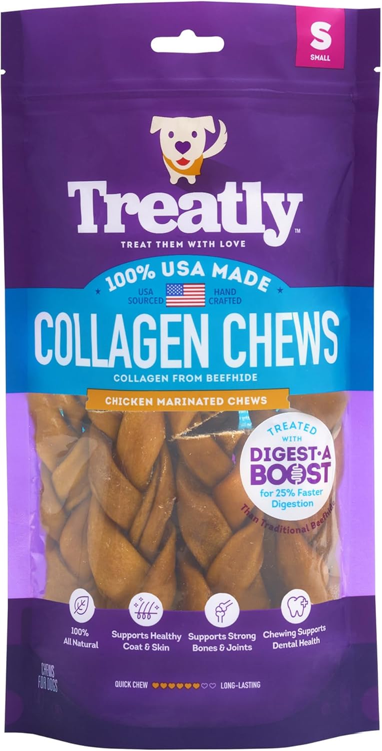 USA-Collagen-Braids-Assorted-Dog-Chew-Treats---Chicken-Marinade-Flavor,-Pack-1315