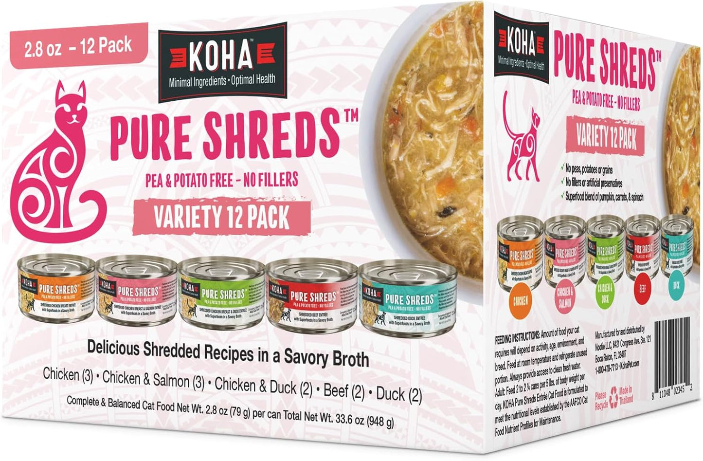 KOHA-Pure-Shreds-Cat-Variety-Pack,-High-Protein-Wet-Cat-Food-5---Duck,1333