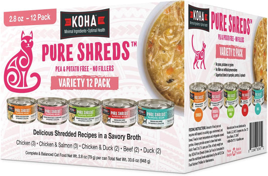 KOHA-Pure-Shreds-Cat-Variety-Pack,-High-Protein-Wet-Cat-Food-5---Duck,1333
