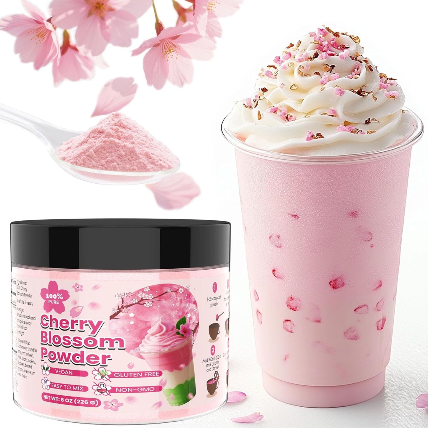 Cherry-Blossom-Powder---8oz-No-Additive-Sakura-Powder-for-Baking,-1-Season-Blossom,-945