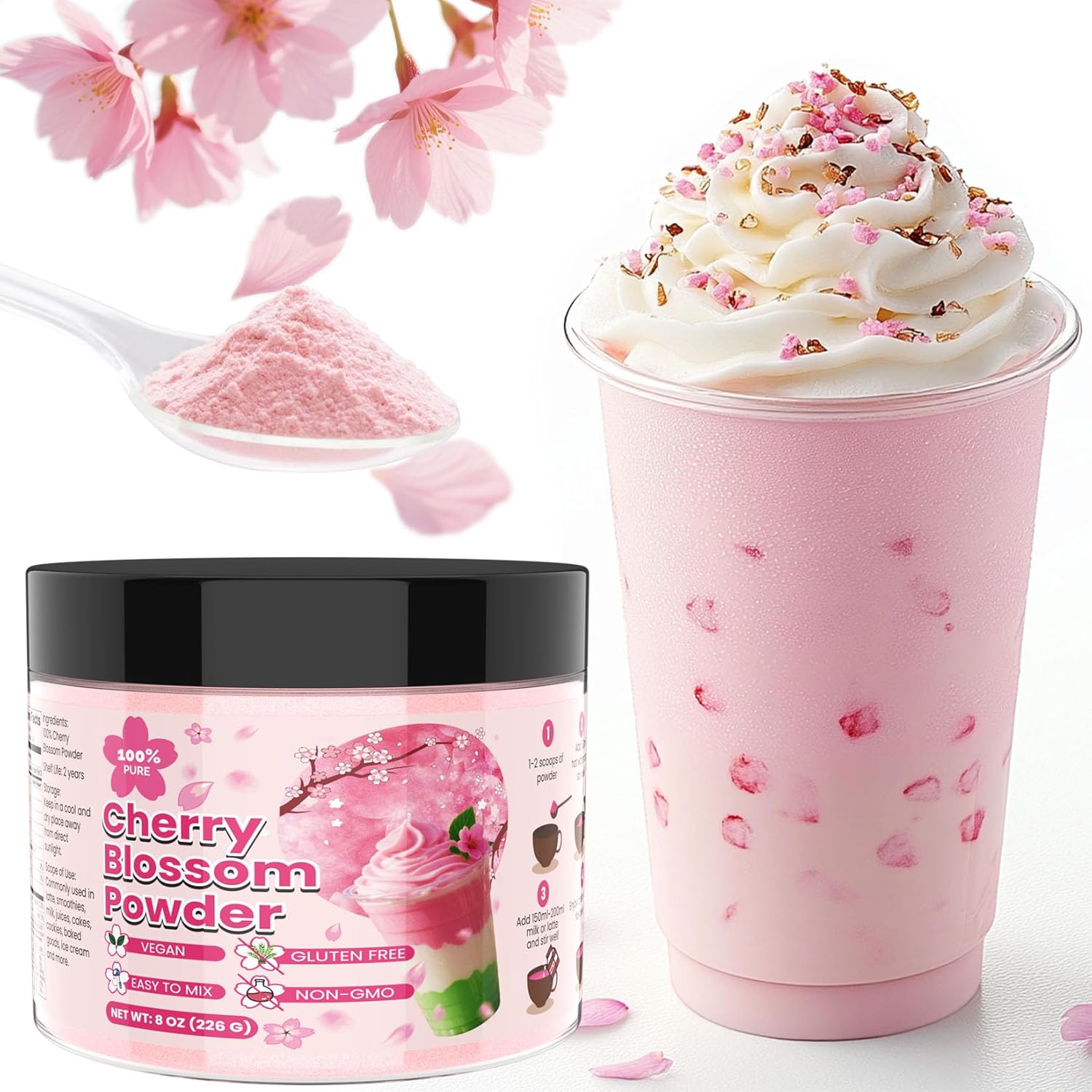Cherry-Blossom-Powder---8oz-No-Additive-Sakura-Powder-for-Baking,-1-Season-Blossom,-945