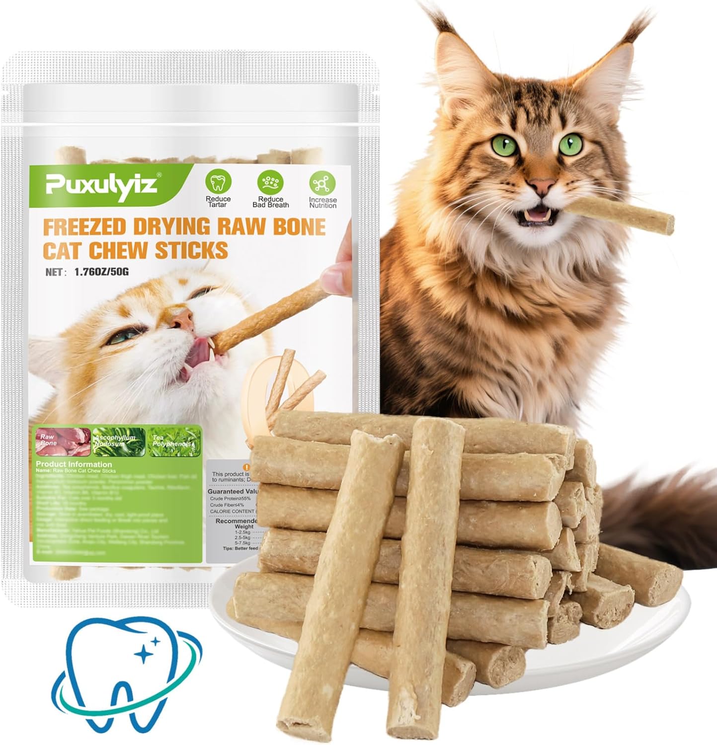 Freezed-Dried-Cat-Chew-Sticks,-Cat-Dental-Treats-for-Freshens-Breath-and-Controls-Tartar,-526