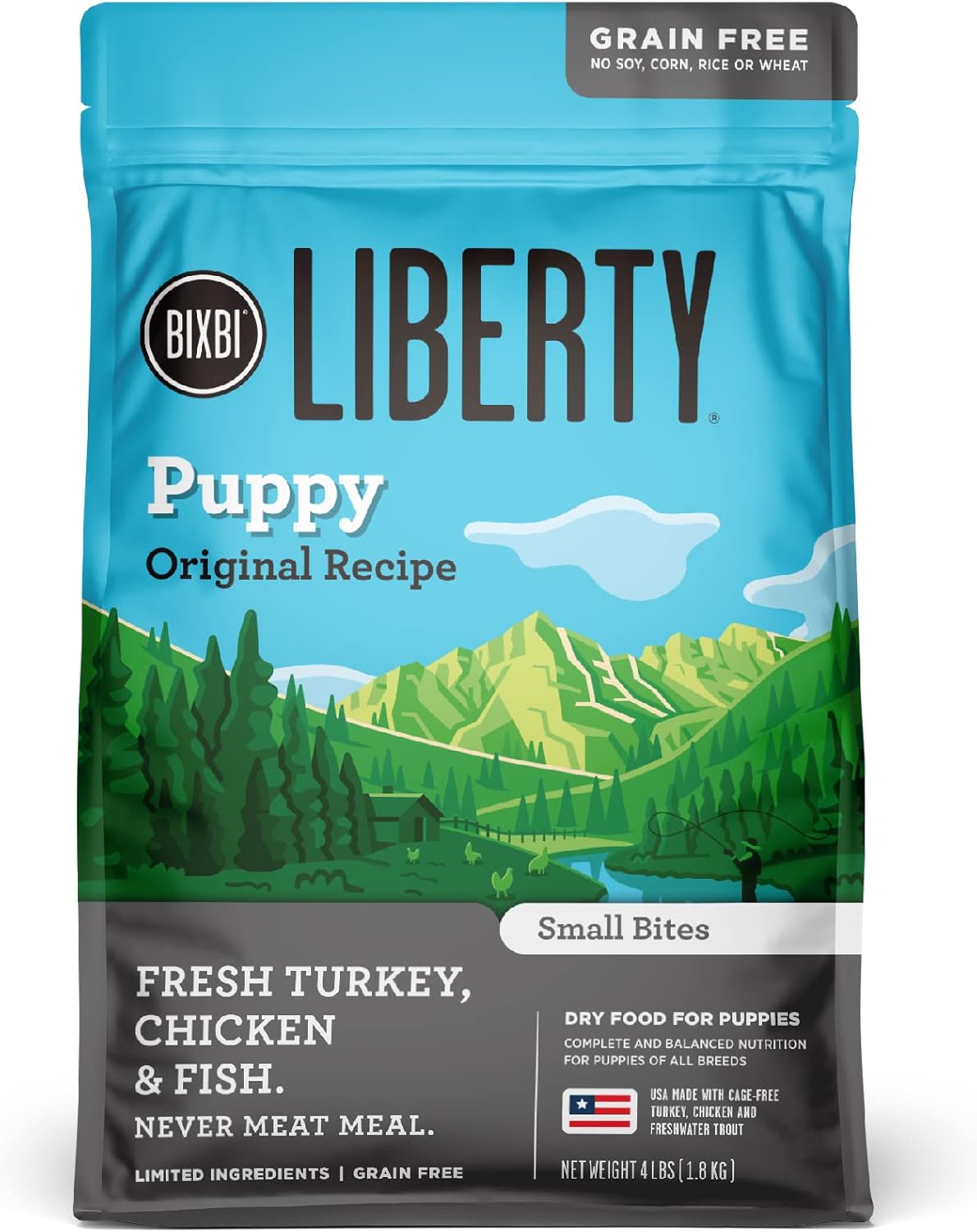 BIXBI-Liberty-Grain-Free-Dry-Dog-Food,-Original-Recipe-Puppy,-4-lbs---968