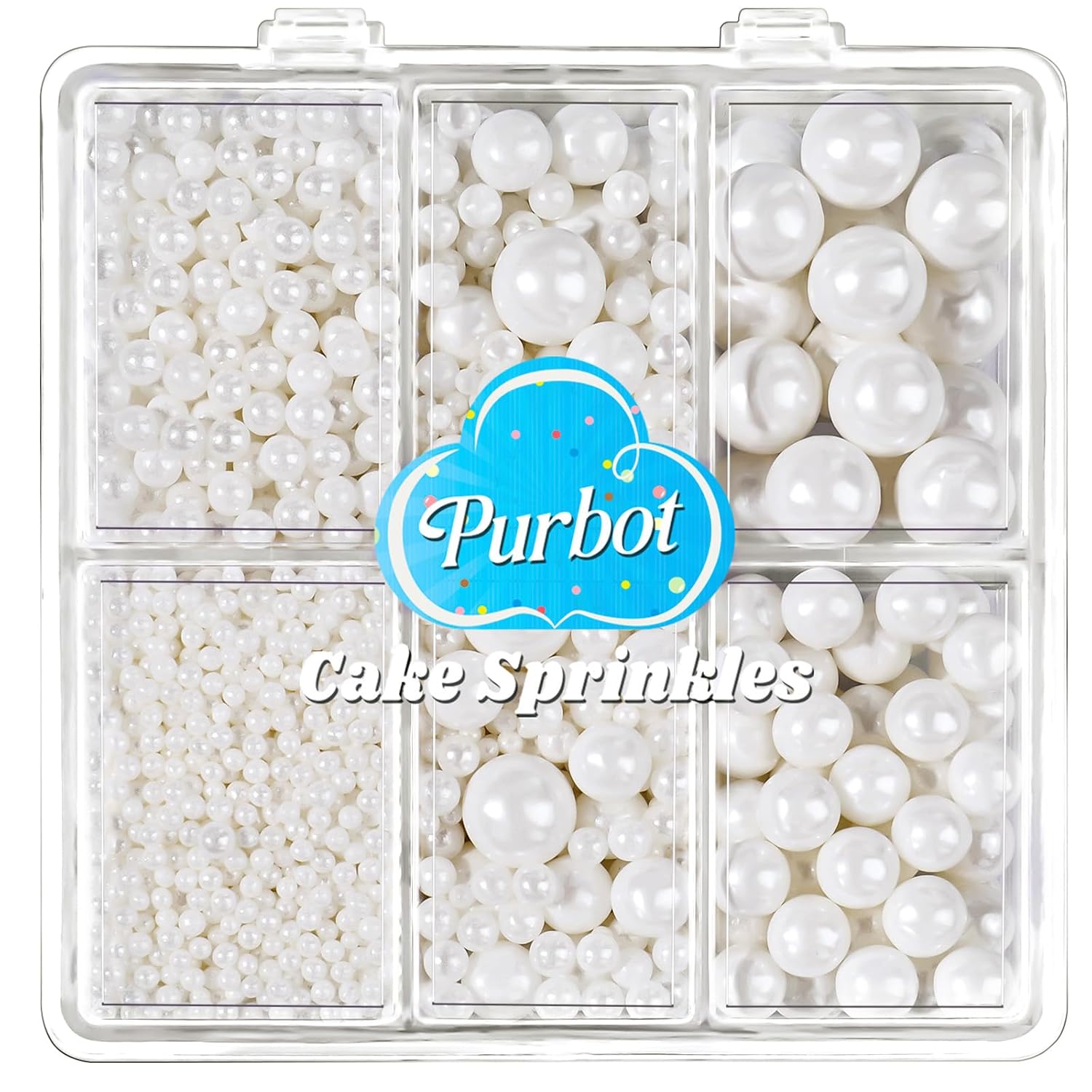White-Pearl-Sprinkles-for-Cake-Decorating,-4-Sizes-Sugar-130g/4.6oz,-Cupcake,-Ice-Donuts,-Toppings-2274