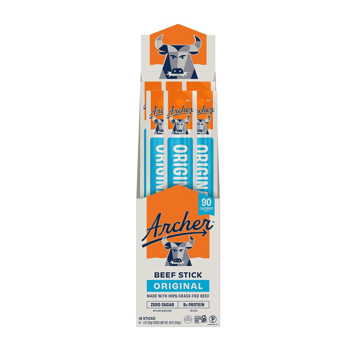 Archer-Jerky-Beef-Sticks,-Original,-Grass-Fed,-Gluten-Free---1-Oz,--18-Pack-|-Wrapped-707