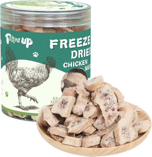 PAWUP-Freeze-Dried-Chicken-Necks-Dog-Treats,-Single-Ingredient-Chicken-Neck-Chews,-High-1403