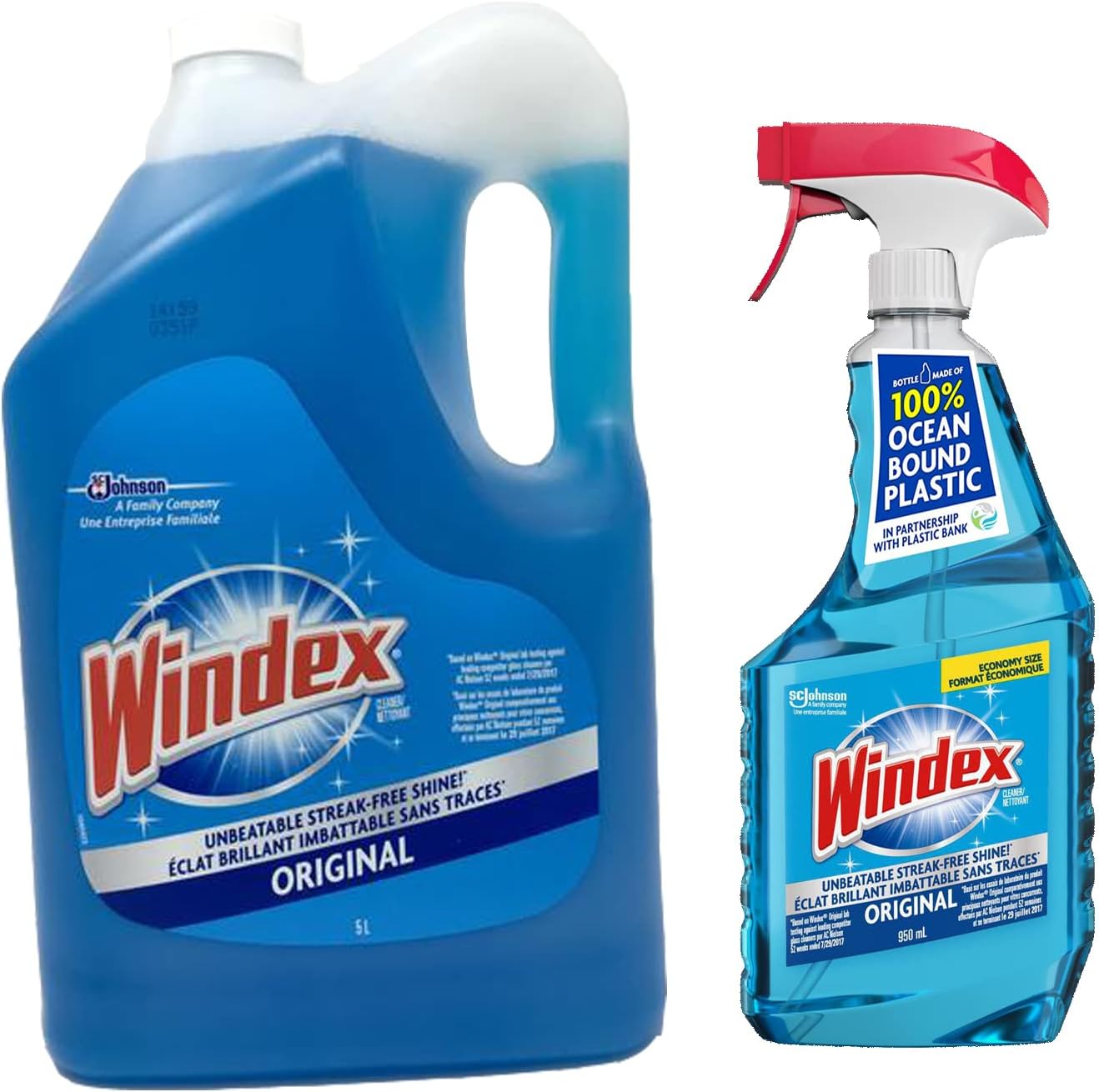SC-Johnson-Windex-Original-Glass-Cleaner-Set:-5L-refill-950-ml-Trigger-Spray-----876