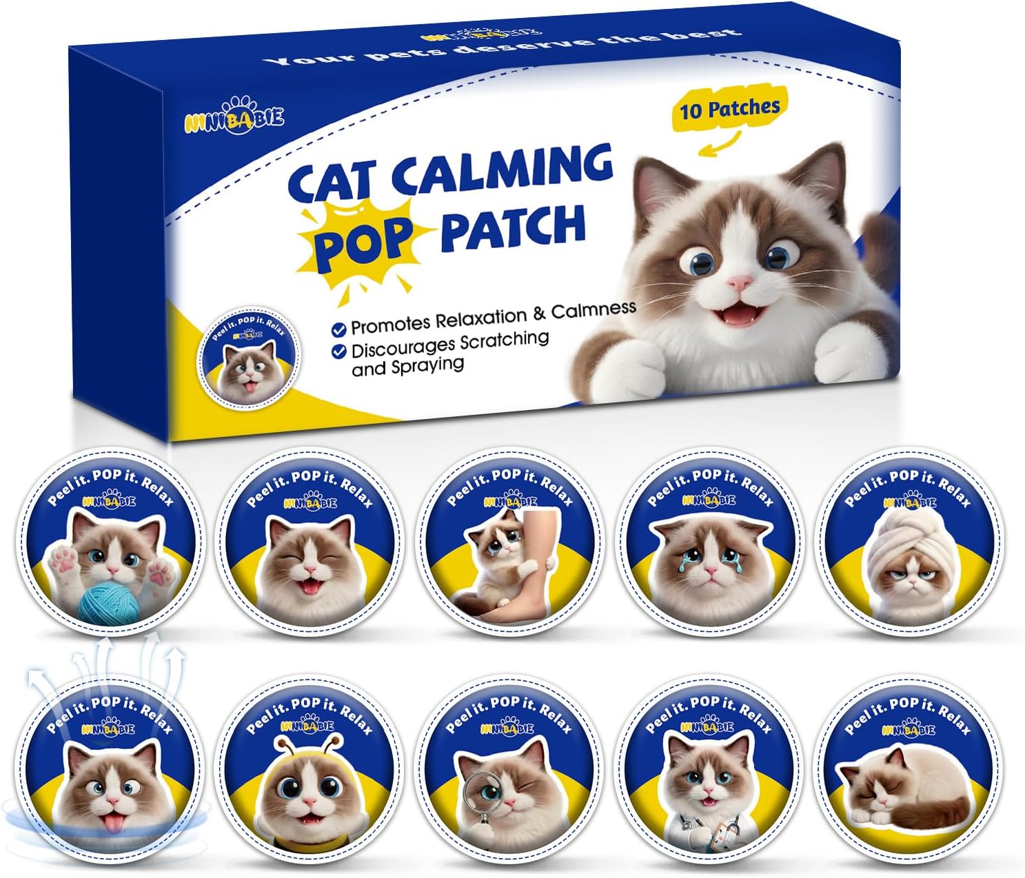 Cat-Calming-Pheromone-Diffuser-Patches-10-Count-|-4-Bead-Portable-Design-Provides-Long-Lasting-1188